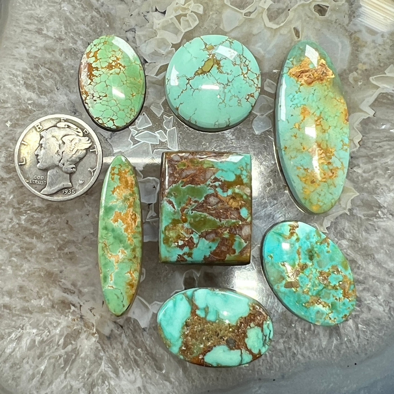 Turquoise Cabochon Set (Natural, Mixed Shapes)